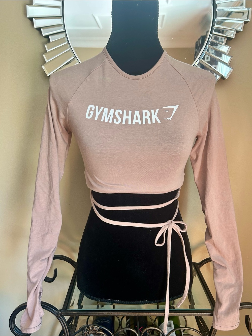 Gymshark  Long-Sleeve Wrap Crop Top